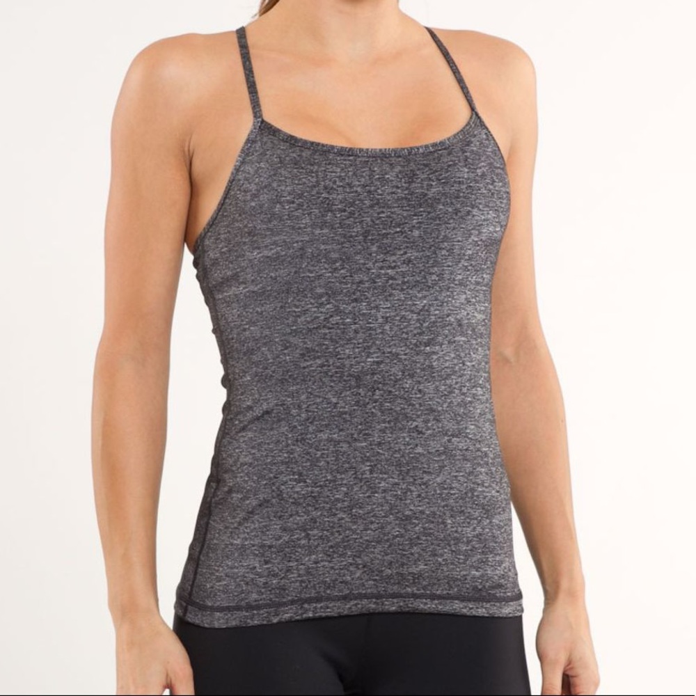 Lululemon Power Y Tank Heather Grey Size 6